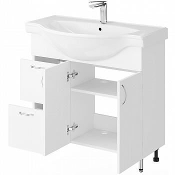 Тумба под раковину Avanti Duo 90 Белая глянцевая