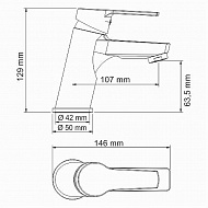 Смеситель для раковины WasserKRAFT Rhin 4403 Хром