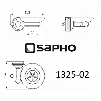Мыльница Sapho Astor 1325-02 Хром
