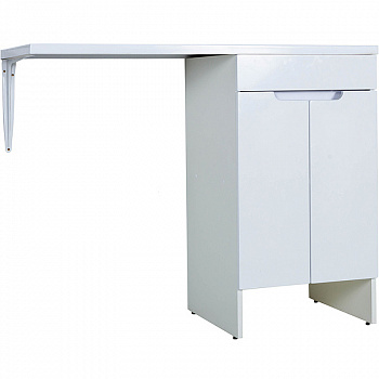 Тумба с раковиной Orange Optima 120 OPD-120TUW+RAR Белый глянец