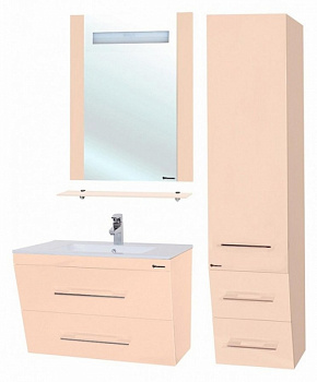 Тумба под раковину Bellezza Берта 60 4635209560077 подвесная Бежевая