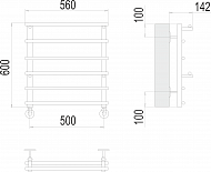 Вента П6 500х600 Полотенцесушитель  TERMINUS
