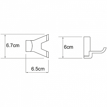 Двойной крючок WasserKRAFT Leine K-5023DW Хром Белый