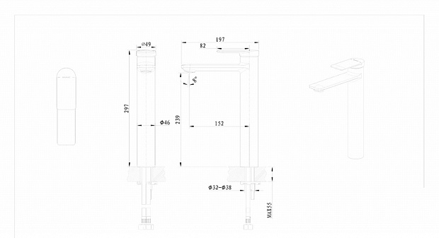 Смеситель для раковины Bravat Eddie F1369402CP-A-RUS Хром