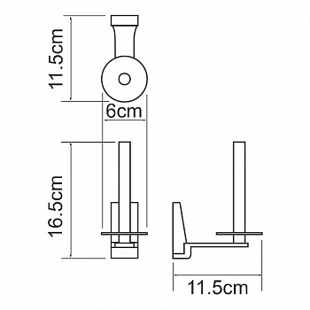 Держатель запасного рулона WasserKRAFT Lopau K-6097 Хром