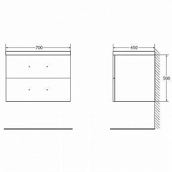 Тумба под раковину BelBagno Aurora 70 AURORA-700-2C-SO-RNN подвесная Rovere Nebrasca Nature
