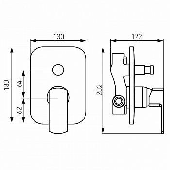 Смеситель для душа Ferro Alba VerdeLine BLB7PVL Хром