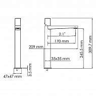 Смеситель для раковины WasserKRAFT Naab 8603H Хром