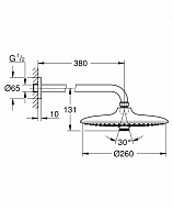 Верхний душ Grohe Euphoria 26459000 Хром