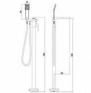 Смеситель для ванны Lemark Unit LM4544C Хром