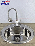 Смеситель для кухни Viko V-4414 Серебро