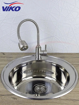 Смеситель для кухни Viko V-4414 Серебро