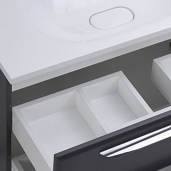 Тумба под раковину Cezares Eco 90 ECO-900-2C-SO-GR-P подвесная Grafito