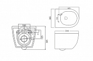 Унитаз Cezares Stylus CZR-6601-TH-TOR подвесной без сиденья