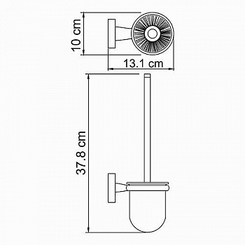 Ершик для унитаза WasserKRAFT Lippe K-6527 Хром