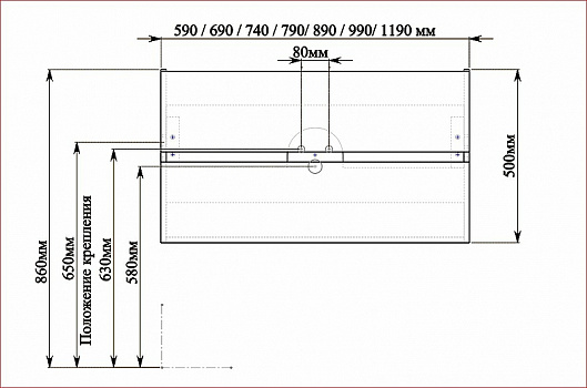 Тумба с раковиной SanVit Сити 90 ksity90 в цвете Ral подвесная Белая глянцевая