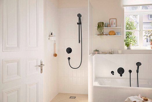 Смеситель для душа Hansgrohe Rebris S 72466670 Черный матовый