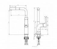 Смеситель для кухни Lemark Ursus LM7205BL Черный