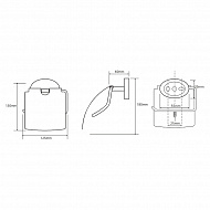 Держатель туалетной бумаги Bemeta Oval 118412011 с крышкой Хром
