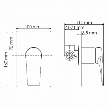 Душевая система WasserKRAFT А66181 Черный глянец