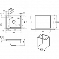 Кухонная мойка Granula Kitchen Space KS-6004 Шварц