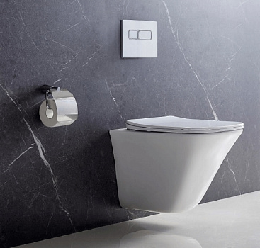 Унитаз BelBagno Marmi BB052CHR подвесной без сиденья