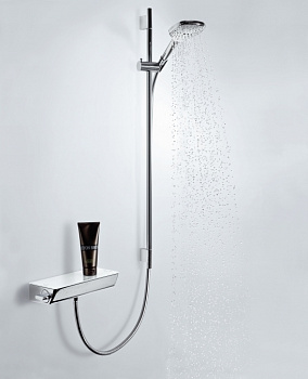 Смеситель для душа Hansgrohe Ecostat Select 13161400 с термостатом Хром Белый