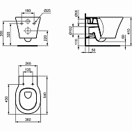 Унитаз Ideal Standard Connect Air E005401 подвесной без сиденья