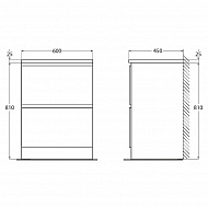 Тумба под раковину BelBagno 60 ALBANO-600-2C-PIA-BL Bianco Lucido