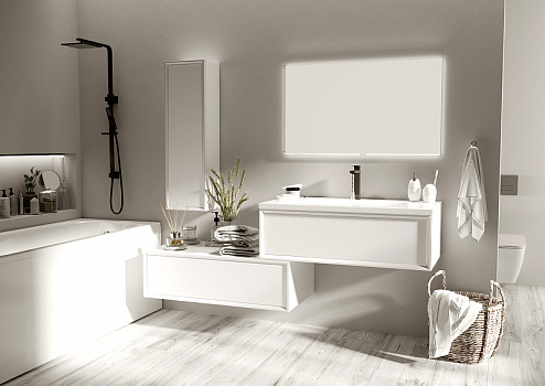 Тумба Marka One Milacco 100П У83577 подвесная Pure White