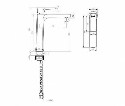 Смеситель для раковины Lemark Ursus LM7209BL Черный