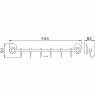 Вешалка для полотенец Haiba HB1615-6 Хром