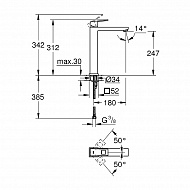Смеситель для раковины Grohe Eurocube 23406000 Хром