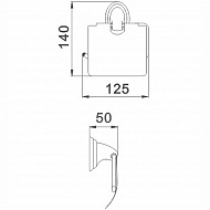 Держатель туалетной бумаги Haiba HB1503 с крышкой Хром