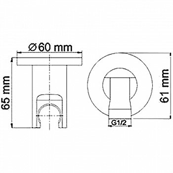Гигиенический душ со смесителем WasserKRAFT Alme A01556 Хром