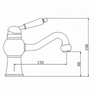 Смеситель для раковины Kaiser Stone 61211 Хром/Мрамор