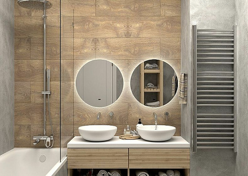 Зеркало Art&Max Sanremo AM-San-550-DS-F с подсветкой с бесконтактным выключателем