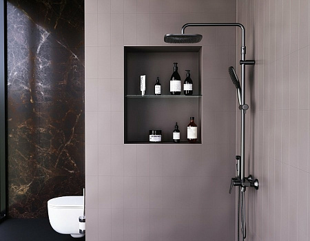 Душевая система Damixa Apollo DX220920300 Черная матовая