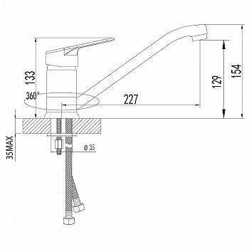 Смеситель для кухни Lemark Luna LM4104C Хром