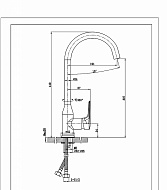 Смеситель для кухни Bravat Arden F7351385CP-RUS Хром