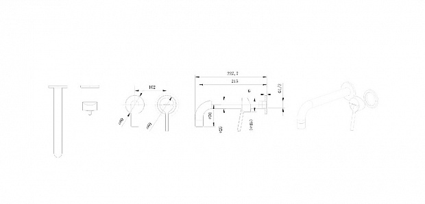 Смеситель для раковины Bravat P8461217BW-ENG Черный