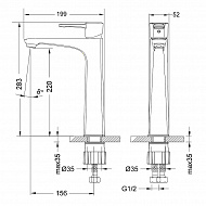 Смеситель для раковины Lemark Evitta LM0509C Хром