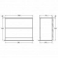 Тумба под раковину BelBagno 100 ALBANO-1000-2C-PIA-BL Bianco Lucido