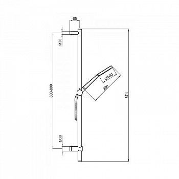 Душевой гарнитур Webert Shower Set AC0929560 Черный матовый