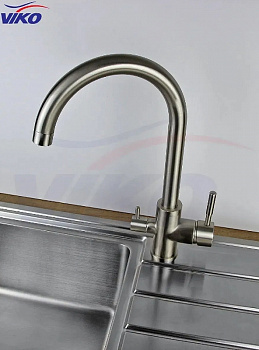Смеситель для кухни Viko V-5154 Серебро