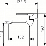 Смеситель для раковины Kaiser Linear 59011 Хром