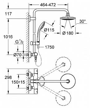 Душевая система Grohe Euphoria System 180 27296001 Хром