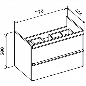 Тумба под раковину BelBagno 80 ALBANO-CER-800-2C-SO-RNG подвесная Robere Nature Grigio