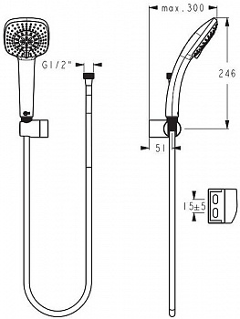 Душевой гарнитур Ideal Standard Ideal Rain Cube B0020AA Хром