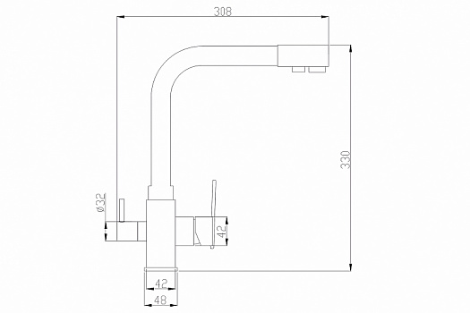Смеситель для кухни ZorG Steel Hammer SH 805 CR Хром